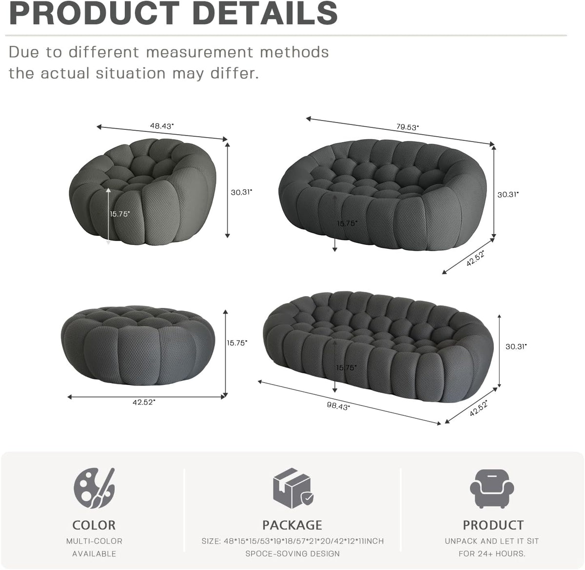 Modern Curved Sofas for Living Room