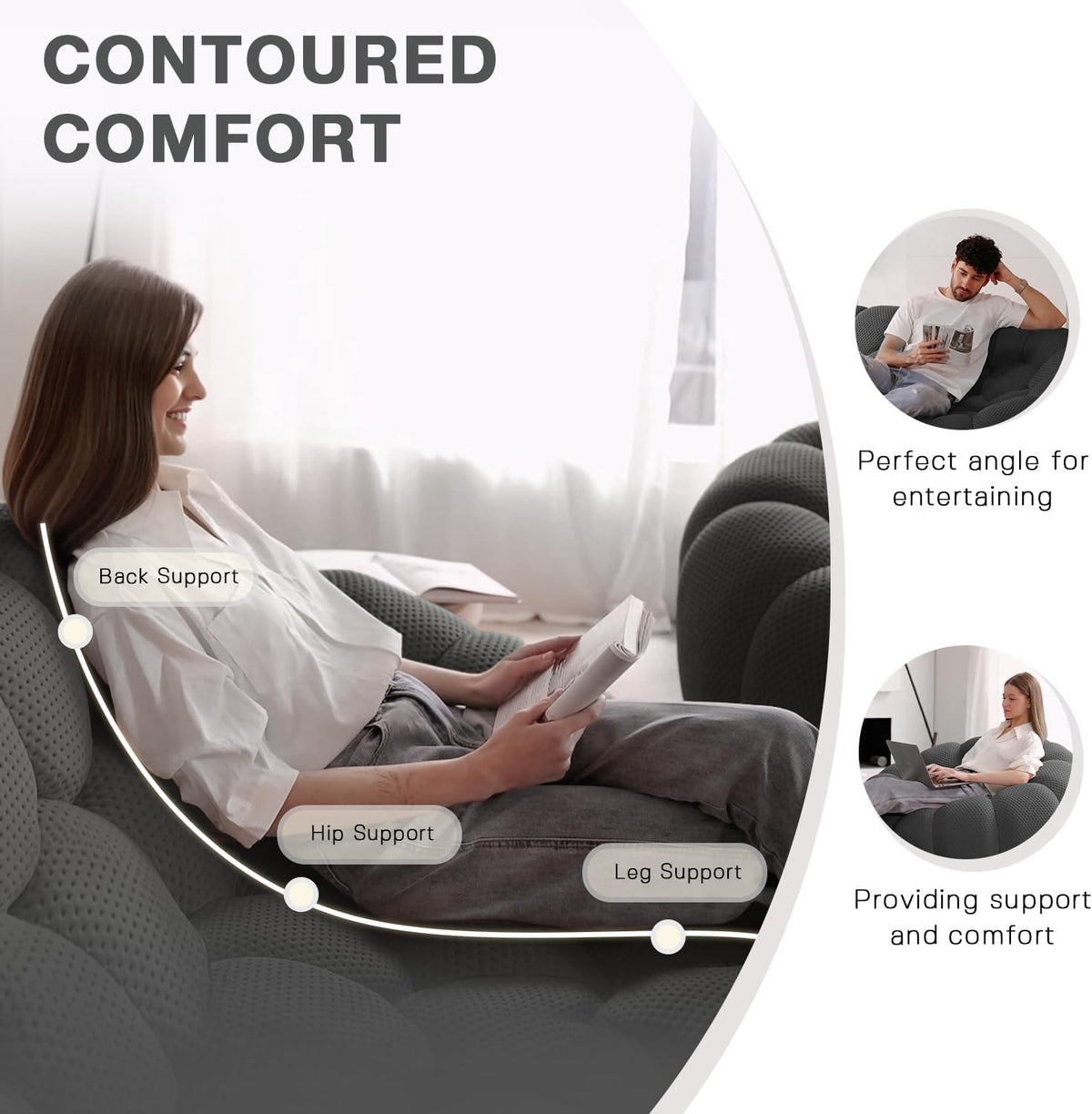 Modern Curved Sofas for Living Room