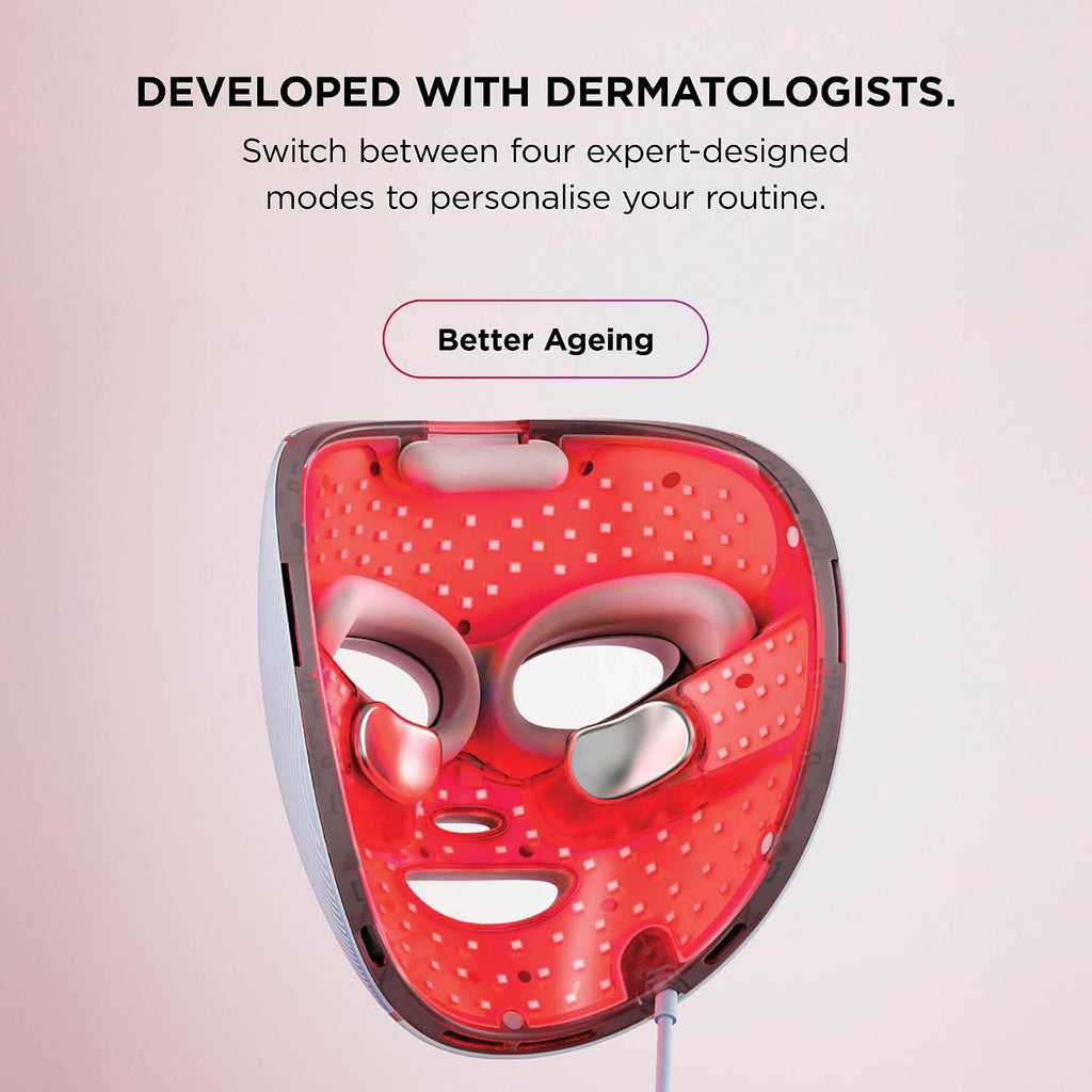CryoGlow LED Face Mask with Under-Eye Cooling