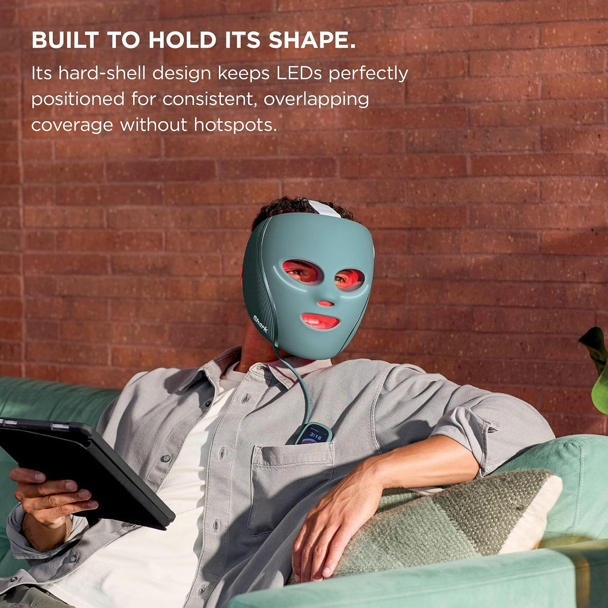 CryoGlow LED Face Mask with Under-Eye Cooling