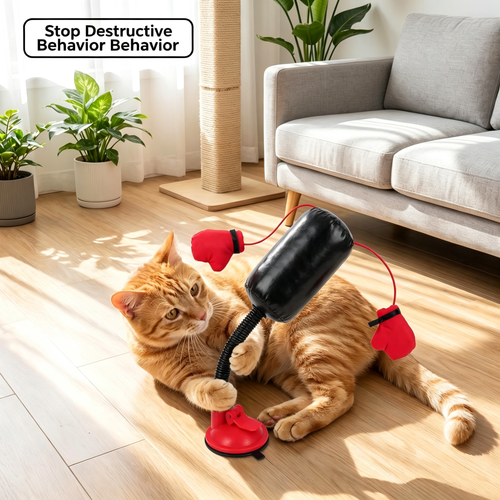 Cat Boxing Gloves Fun Teaser Toy